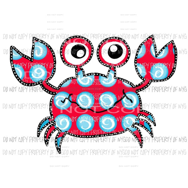 Boy Crab Sublimation transfers Heat Transfer