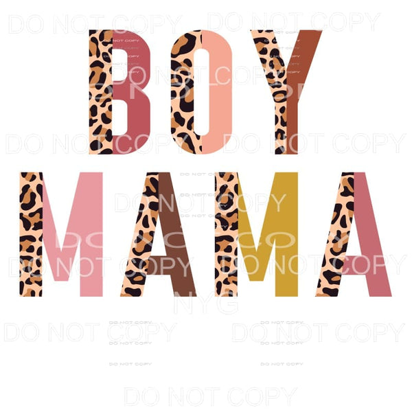 Boy Mama Half Leopard Sublimation transfers - Heat Transfer