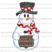 Boy Snowman # 10 Sublimation transfers Heat Transfer