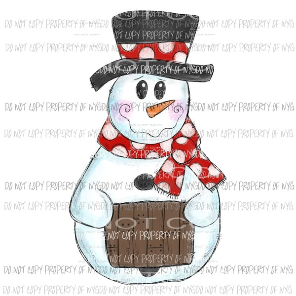 Boy Snowman # 10 Sublimation transfers Heat Transfer
