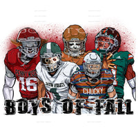 Boys of Fall Horror football # 1049 Sublimation transfers - 