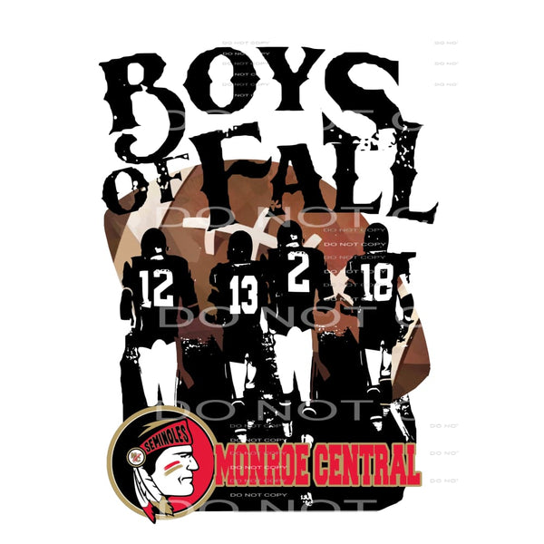 Boys of fall Monroe # 11222 Sublimation transfers - Heat 