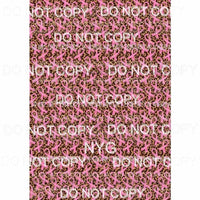 Breast Cancer Awareness Pink Ribbons Leopard Sheet Sublimation transfers 13 x 9 inches Heat Transfer