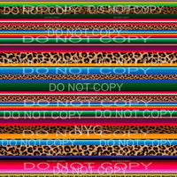 Bright Color Serape Leopard Sheet Sublimation transfers - 