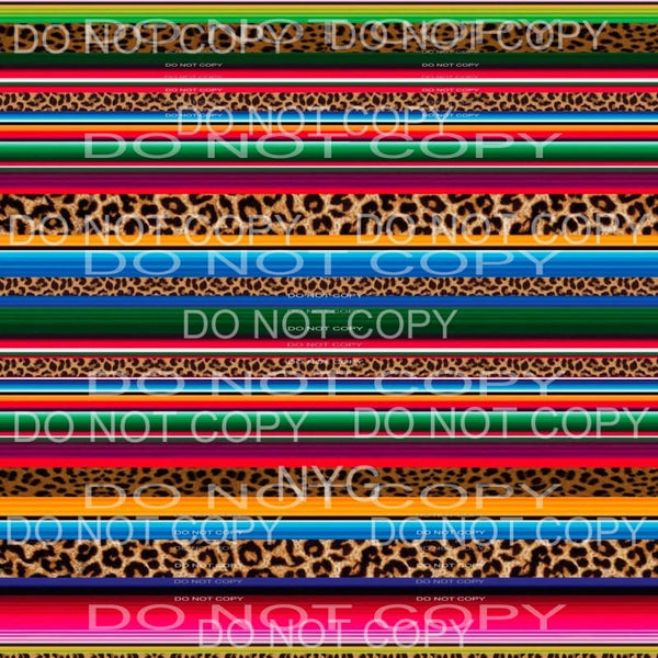 Bright Color Serape Leopard Sheet Sublimation transfers - 