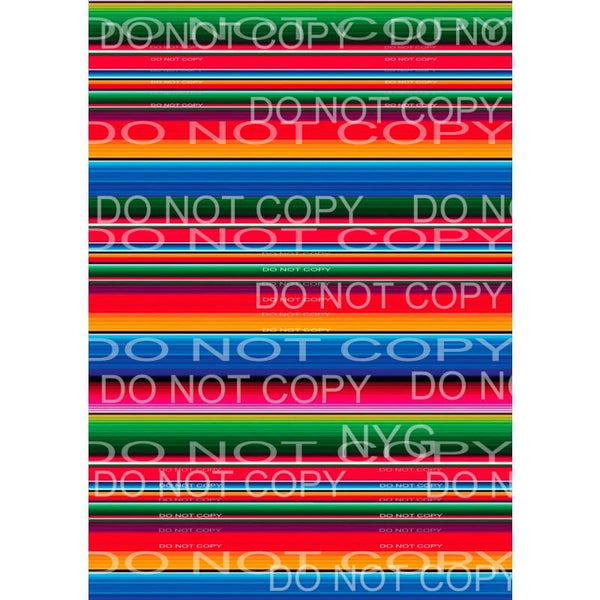 Bright Color Serape Sheet Sublimation transfers - Heat 