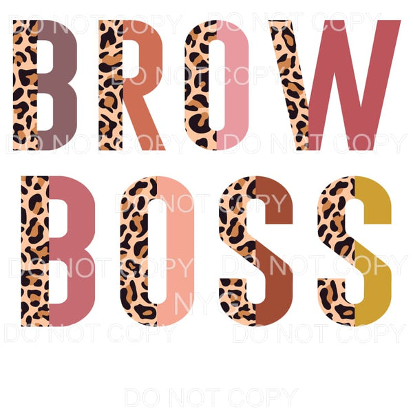 Brow Boss Half Leopard Neutral Sublimation transfers - Heat 