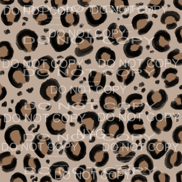 Brown Black Leopard Sheet Sublimation transfers - Heat 