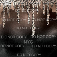 Brown Leopard Paint Drip Sheet #10 Sublimation transfers - 