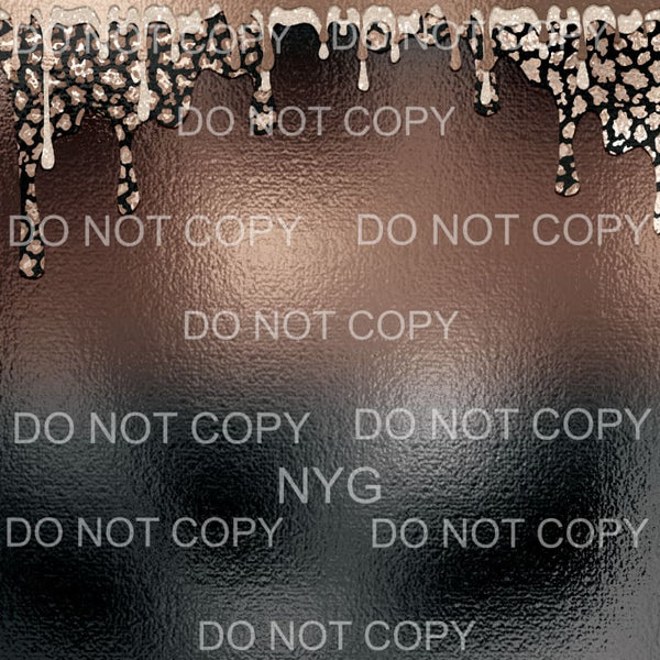 Brown Leopard Paint Drip Sheet #13 Sublimation transfers - 
