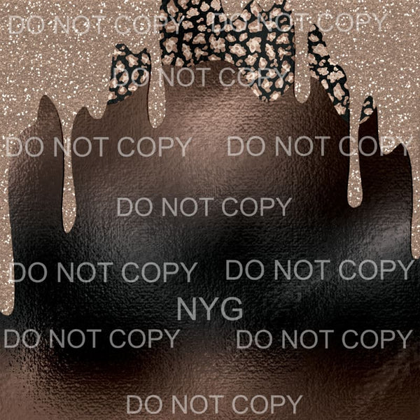 Brown Leopard Paint Drip Sheet #16 Sublimation transfers - 