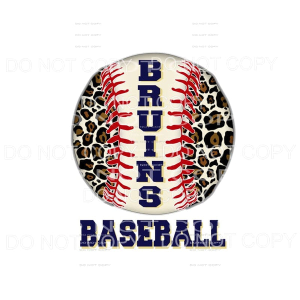 Bruins Leopard Baseball #1 Sublimation transfers - Heat 