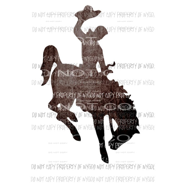 Bucking Horse Cowboy Rodeo #2 Sublimation transfers Heat Transfer