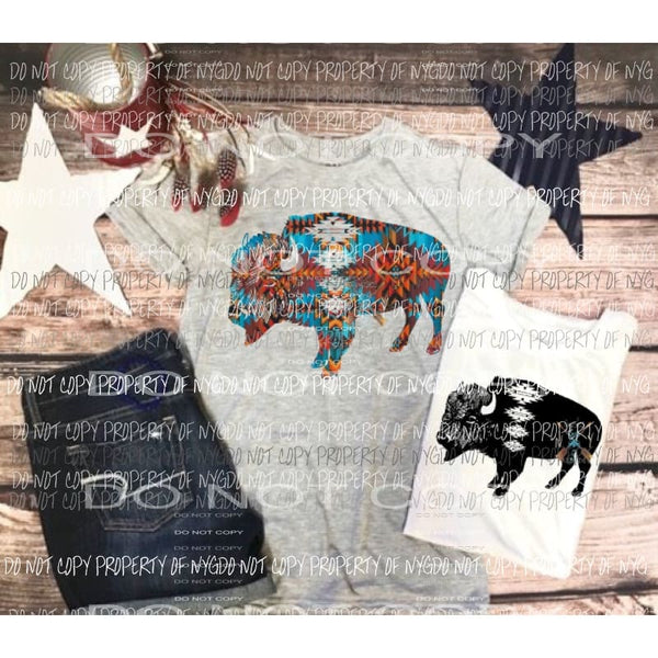 Buffalo Aztec color sublimation transfer Heat Transfer