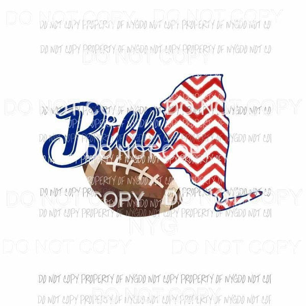 Buffalo Bills football chevron state Sublimation transfers Heat Transfer