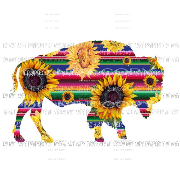 Buffalo serape sunflower Sublimation transfers Heat Transfer