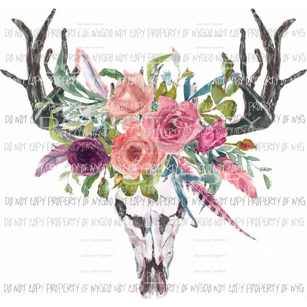 Bull skull 326 Sublimation transfers Heat Transfer