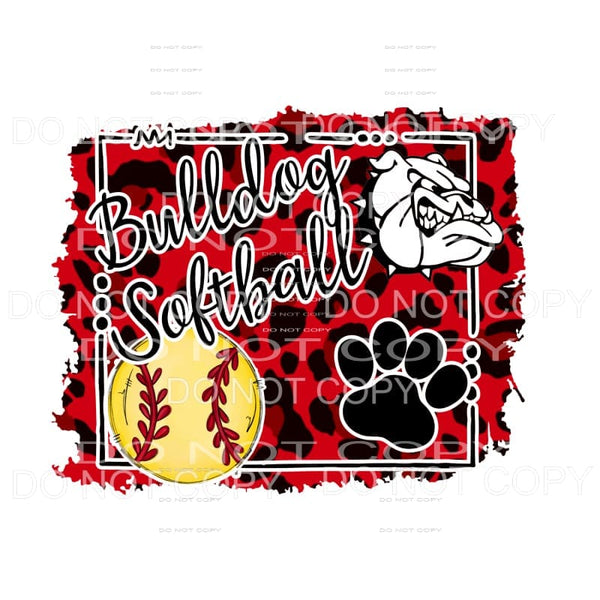 Bulldog softball # 5 Sublimation transfers - Heat Transfer