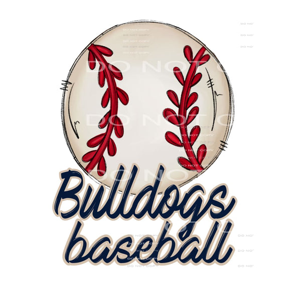 bulldogs baseball #5024 Sublimation transfers - Heat 