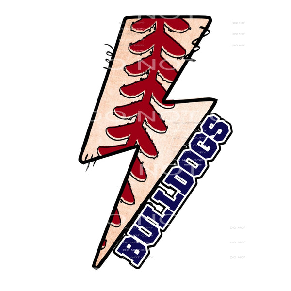 Bulldogs baseball # 55533 Sublimation transfers - Heat 
