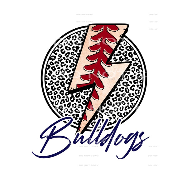 Bulldogs baseball # 55534 Sublimation transfers - Heat 