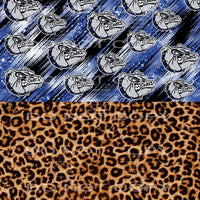 bulldogs blue leopard glitter leopard sheet # 7011 