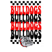 Bulldogs Checkered # 6613 Sublimation transfers - Heat