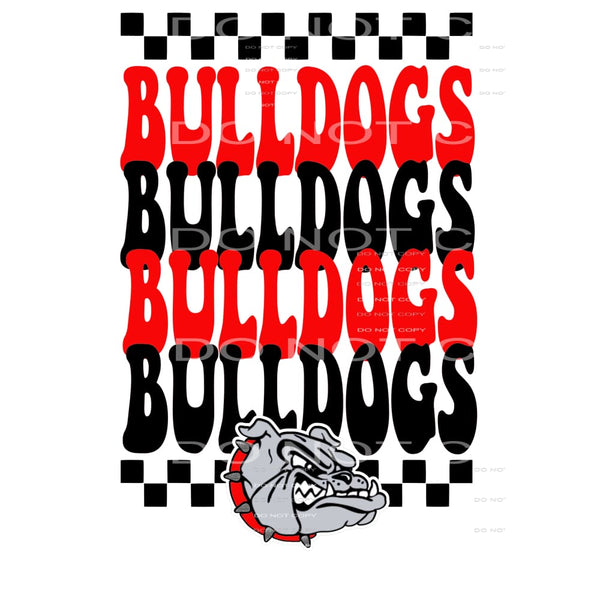 Bulldogs Checkered # 6613 Sublimation transfers - Heat