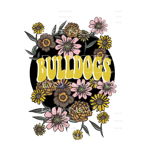 Bulldogs flowers Sublimation transfers - Heat Transfer