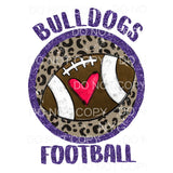 Bulldogs Football # 2 all colors in dropdown menu you choose