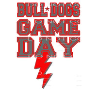 Bulldogs game day True red # 8115 Sublimation transfers -