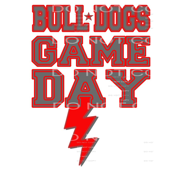 Bulldogs game day True red # 8115 Sublimation transfers -