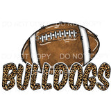Bulldogs Leopard Letters Football choose Colors in dropdown 