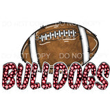 Bulldogs Leopard Letters Football choose Colors in dropdown 