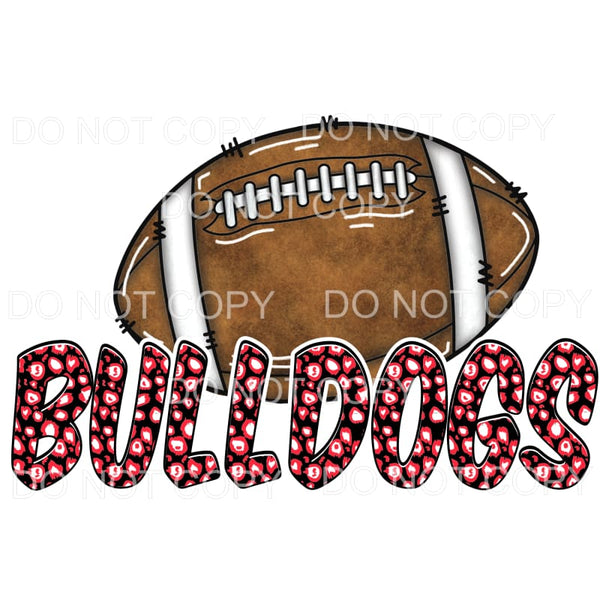 Bulldogs Leopard Letters Football choose Colors in dropdown 