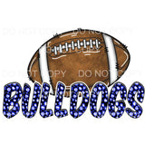 Bulldogs Leopard Letters Football choose Colors in dropdown 