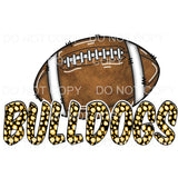 Bulldogs Leopard Letters Football choose Colors in dropdown 