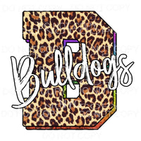 Bulldogs Leopard Sublimation transfers - Heat Transfer