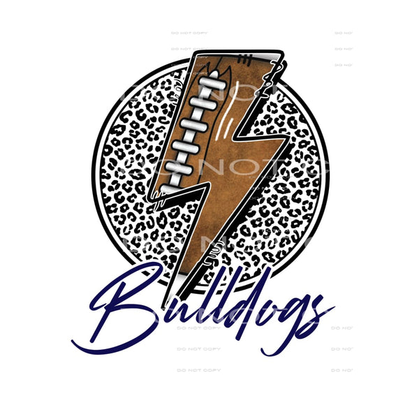 Bulldogs Navy lightning bolt # 55523 Sublimation transfers -