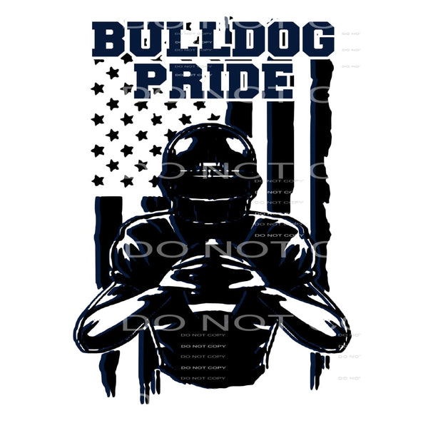 BULLDOGS Pride NAVY Black Sublimation transfers - Heat 