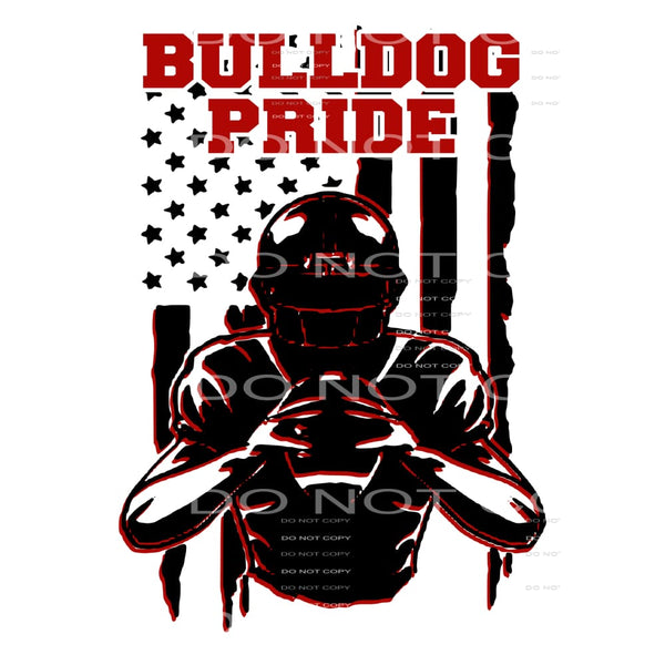 BULLDOGS Pride RED Black Sublimation transfers - Heat 