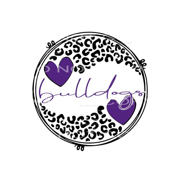 Bulldogs Purple sublimation transfers - Heat Transfer