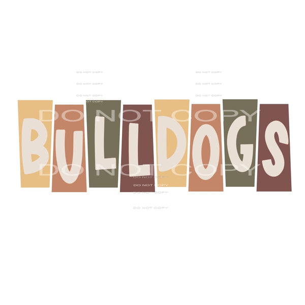 BULLDOGS RETRO Sublimation transfers - Heat Transfer