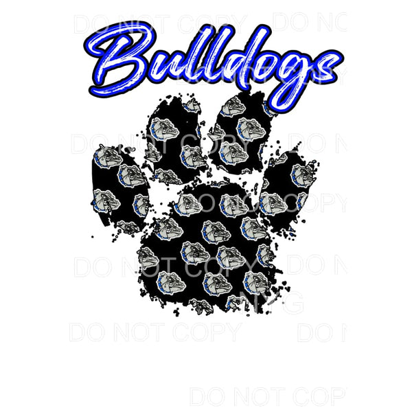 BULLDOGS ROYAL BLUE FOOTBALL # 571 Sublimation transfers - 