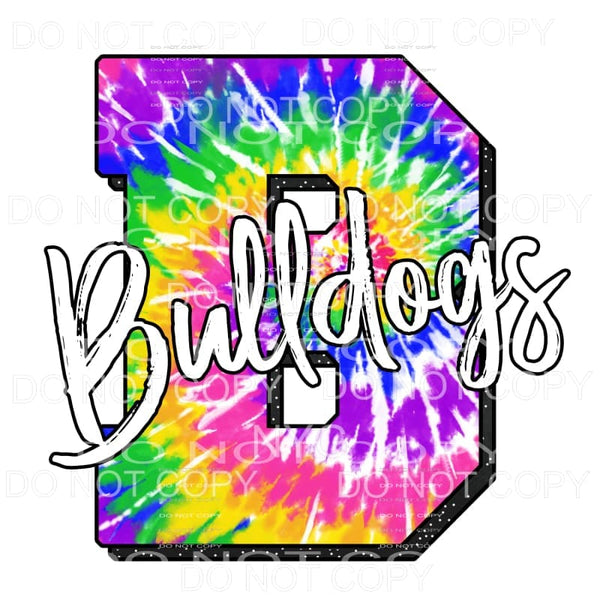 Bulldogs Tie Dye Sublimation transfers - Heat Transfer