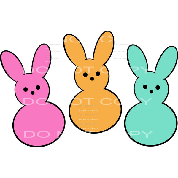 Bunnies # 6674 Sublimation transfers - Heat Transfer Graphic