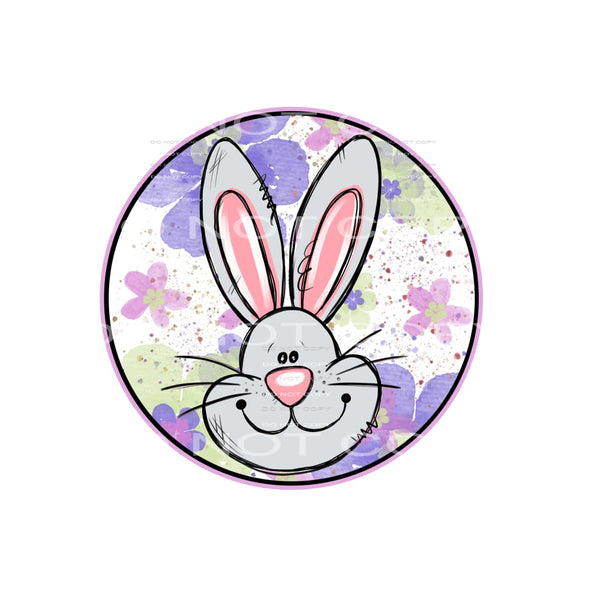 bunny floral #4819 Sublimation transfers - Heat Transfer
