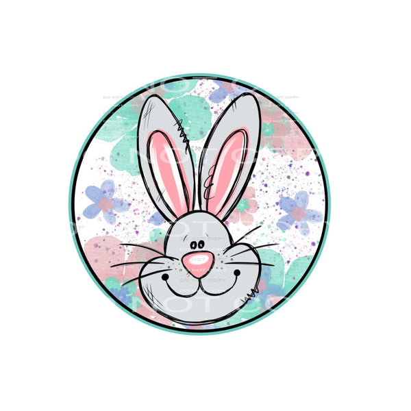 bunny floral #4820 Sublimation transfers - Heat Transfer