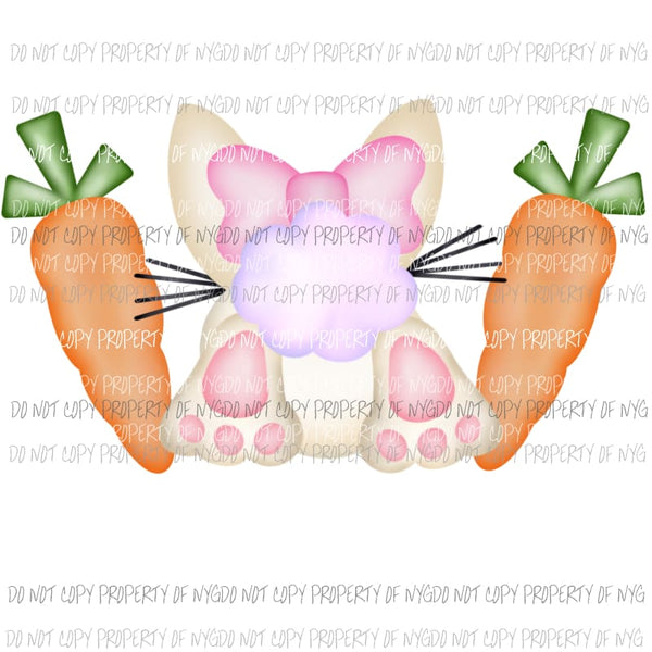 Bunny Girl Tail with carrots Sublimation transfers Heat Transfer