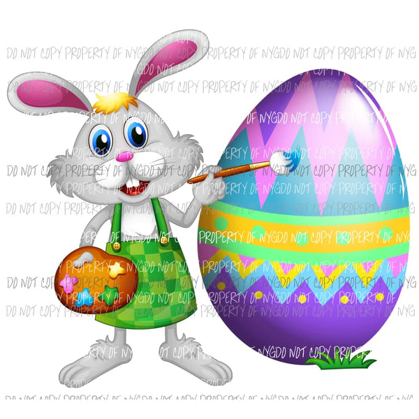Bunny painting 1 Sublimation transfers Heat Transfer